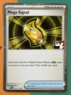 Pokemon Card - Mega Signal - HOLO Prize Pack Promo (121/132) Mega Evolution NM - Image 1