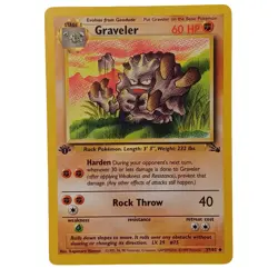 Graveler 37/62 Base Set Pokemon Card Vintage WOTC 1999 - Image 1