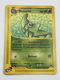 Metapod Pokemon 2002 TCG Expedition Base Set Card 87/165 Regular Common, LP - Image 1