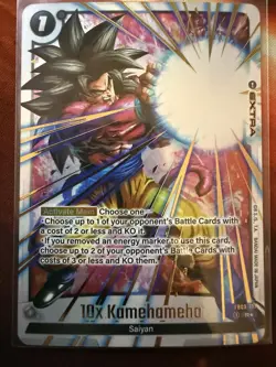 10(x) Kamehmeha FB03-137 Alternate Art Dragon Ball Super Card Game SS4 Son Goku - Image 1