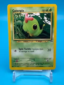 Caterpie Pokemon Card - Neo Discovery Set 53/75 - Near Mint NM Vintage 2001 TCG - Image 1