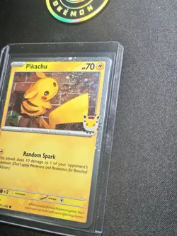 Pokemon Day 2026 Pickachu 051/162 2 SWIRLS 🌀 Stamped Holo Card Random Spark - Image 3