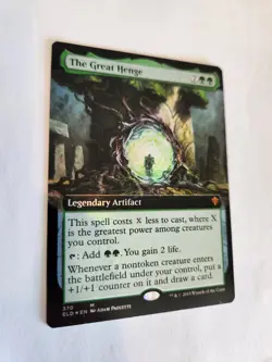 FOIL THE GREAT HENGE (EXTENDED ART) Throne Of Eldraine ELD Magic MTG CARD - NM - Image 1