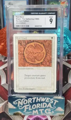 Graded MTG Card - CGC Mint 9 - 3rd Edition (Revised) - Red Ward - Image 1