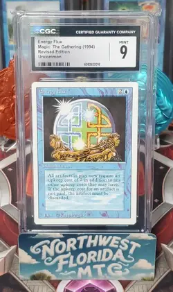 Graded MTG Card - CGC Mint 9 - 3rd Edition (Revised) - Energy Flux - Image 1