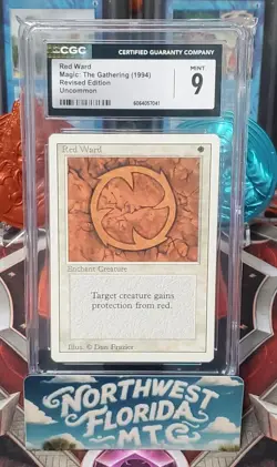 Graded MTG Card - CGC Mint 9 - 3rd Edition (Revised) - Red Ward - Image 1
