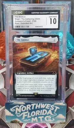 Graded MTG Card - CGC Gem Mint 10 - Assassin's Creed - The Animus (Extended Art) - Image 1