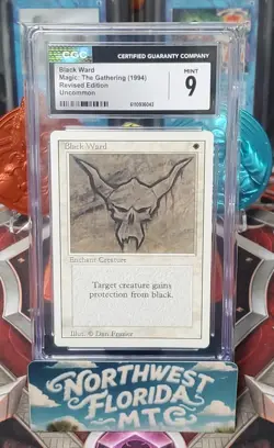Graded MTG Card - CGC Mint 9 - 3rd Edition (Revised) - Black Ward - Image 1