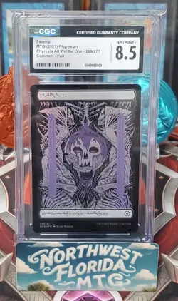 Graded MTG Card - CGC 8.5 - Phyrexia All Will Be One - Swamp (Foil) Full Art - Image 1