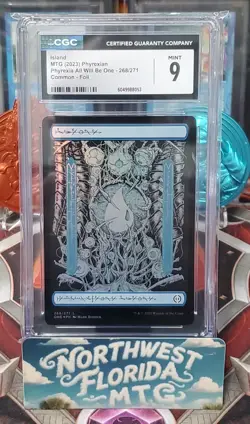 Graded MTG Card - CGC Mint 9 - Phyrexia All Will Be One - Island (Foil) Full Art - Image 1