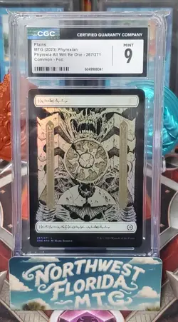 Graded MTG Card - CGC Mint 9 - Phyrexia All Will Be One - Plains (Foil) Full Art - Image 1