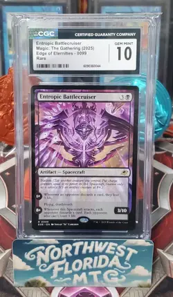 Graded MTG Card - CGC Gem Mint 10 - Edge of Eternities - Entropic Battlecruiser - Image 1