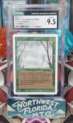 Graded MTG Card - CGC Mint+ 9.5 - 3rd Edition (Revised) - Fog - Image 1
