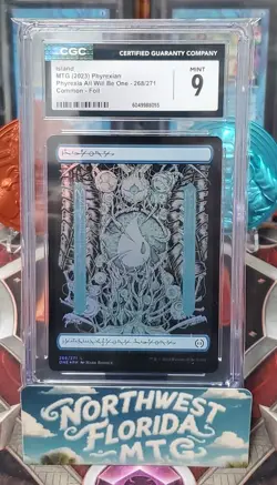 Graded MTG Card - CGC Mint 9 - Phyrexia All Will Be One - Island (Foil) Full Art - Image 1