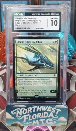 Graded MTG Card - CGC Gem Mint 10 - Edge of Eternities - Sledge-Class Seedship - Image 1
