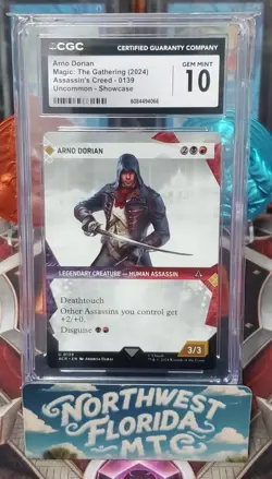Graded MTG Card - CGC Gem Mint 10 - Assassin's Creed - Arno Dorian (Showcase) - Image 1
