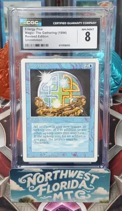 Graded MTG Card - CGC 8 - 3rd Edition (Revised) - Energy Flux - Image 1