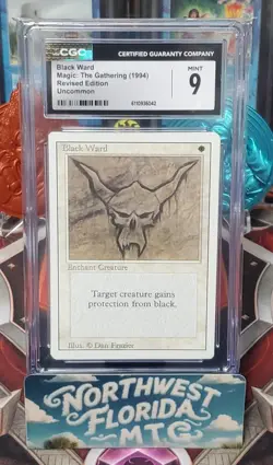 Graded MTG Card - CGC Mint 9 - 3rd Edition (Revised) - Black Ward - Image 1