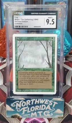 Graded MTG Card - CGC Mint+ 9.5 - 3rd Edition (Revised) - Fog - Image 1