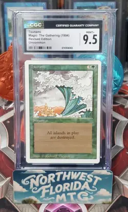 Graded MTG Card - CGC Mint+ 9.5 - 3rd Edition (Revised) - Tsunami - Image 1