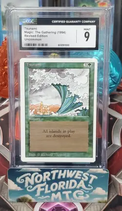 Graded MTG Card - CGC Mint 9 - 3rd Edition (Revised) - Tsunami - Image 1