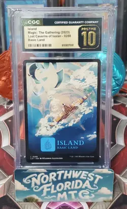 Graded MTG - CGC Pristine 10 - The Lost Caverns of Ixalan - Island (Card #0288) - Image 1
