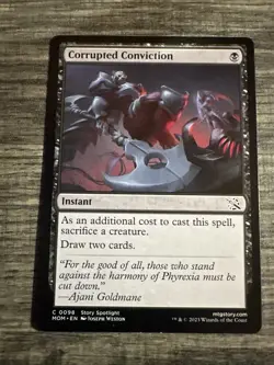 Corrupted Conviction Light Play, English Magic the Gathering MTG March of the Ma - Image 1