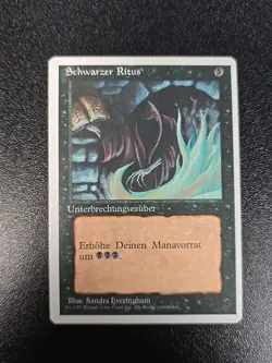 German Dark Ritual 4th Edition Core Set MTG Magic the Gathering 1995 - Image 1