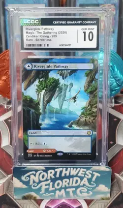 MTG - CGC Gem Mint 10 - Riverglide Pathway / Lavaglide Pathway (Borderless) - Image 1