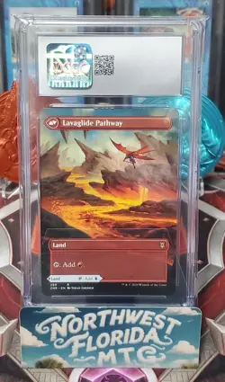 MTG - CGC Gem Mint 10 - Riverglide Pathway / Lavaglide Pathway (Borderless) - Image 2