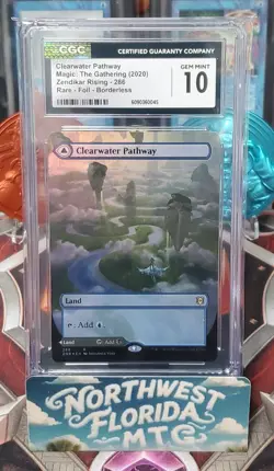MTG - CGC Gem Mint 10 - Clearwater Pathway / Murkwater Pathway (Foil) Borderless - Image 1