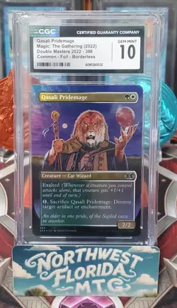 MTG - CGC Gem Mint 10 - Double Masters 2022 - Qasali Pridemage (Foil) Borderless - Image 1