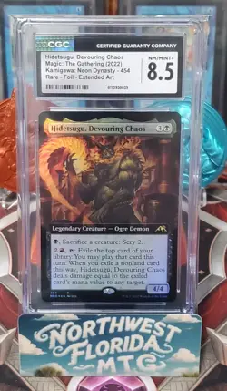 MTG - CGC 8.5 - Neon Dynasty - Hidetsugu, Devouring Chaos (Foil) Extended Art - Image 1