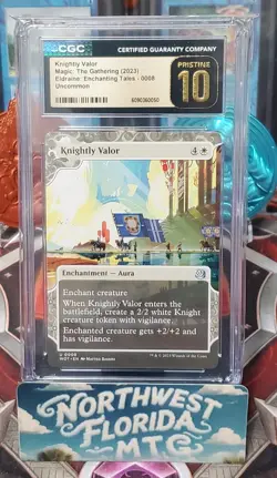 MTG - CGC Pristine 10 - Wilds of Eldraine: Enchanting Tales - Knightly Valor - Image 1