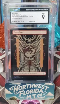 Graded MTG - CGC Mint 9 - Phyrexia All Will Be One - Mountain (Foil) Full Art - Image 1