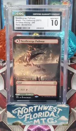 MTG - CGC Gem Mint 10 - Needleverge Pathway / Pillarverge Pathway (Borderless) - Image 1
