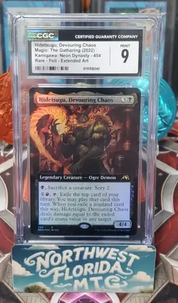 MTG - CGC Mint 9 - Neon Dynasty - Hidetsugu, Devouring Chaos (Foil) Extended Art - Image 1