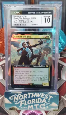 MTG - CGC Gem Mint 10 - Final Fantasy - Balthier and Fran (Foil) Extended Art - Image 1