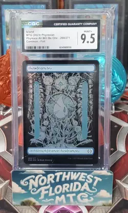 Graded MTG - CGC Mint+ 9.5 - Phyrexia All Will Be One - Island (Foil) Full Art - Image 1