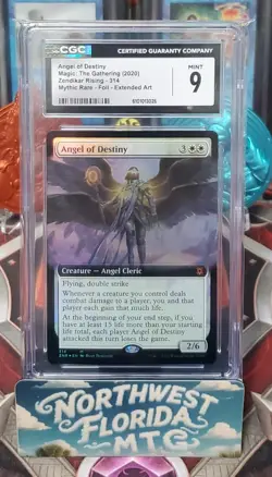 Graded MTG - CGC Mint 9 - Zendikar Rising - Angel of Destiny (Foil) Extended Art - Image 1
