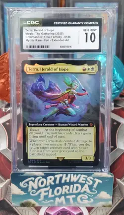 CGC Gem Mint 10 - Final Fantasy - Terra, Herald of Hope (Foil) Extended Art - Image 1