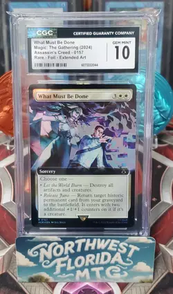 MTG - CGC Gem Mint 10 - Assassin's Creed - What Must Be Done (Foil) Extended Art - Image 1