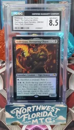 MTG - CGC 8.5 - Neon Dynasty - Hidetsugu, Devouring Chaos (Foil) Pre-Release - Image 1