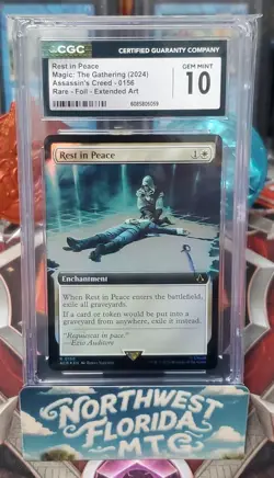 MTG - CGC Gem Mint 10 - Assassin's Creed - Rest in Peace (Foil) Extended Art - Image 1