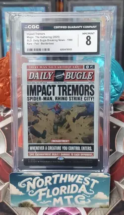 CGC 8 - SLD: Daily Bugle Breaking News (2025) - Impact Tremors (Foil) Borderless - Image 1