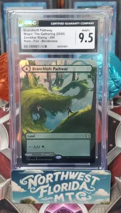 MTG - CGC Mint+ 9.5 - Branchloft Pathway/Boulderloft Pathway (Borderless) Foil - Image 1