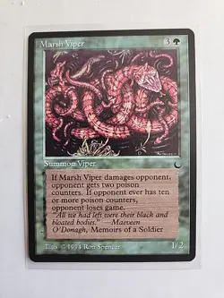 Marsh Viper - The Dark - LP - MTG Magic - Common - Green Creature - Image 1