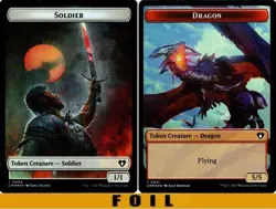 SOLDIER \ DRAGON TOKEN #09/21 - FOIL - Commander Masters - Image 1