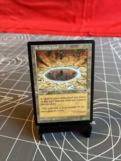 Vintage 1997 MTG Tempest Reflecting Pool NM w/ Purple Stripes Print Error - Image 1