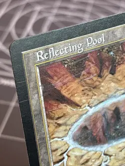 Vintage 1997 MTG Tempest Reflecting Pool NM w/ Purple Stripes Print Error - Image 2